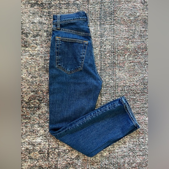 NWOT Dark Abercrombie Ultra High Rise Ankle Straight Jean 25 - Picture 6 of 11